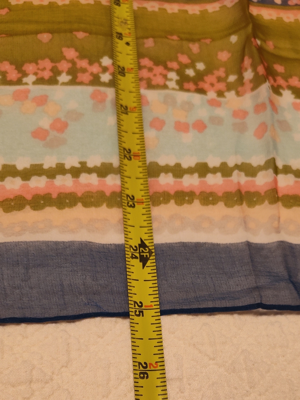 CHRISTIAN DIOR Vintage Floral Chiffon Scarf w/ Original Presentation Sleeve - Picture 9 of 11